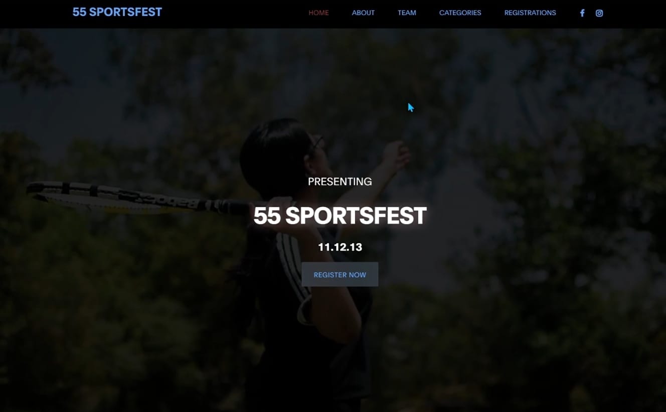 Sportfest website preview image